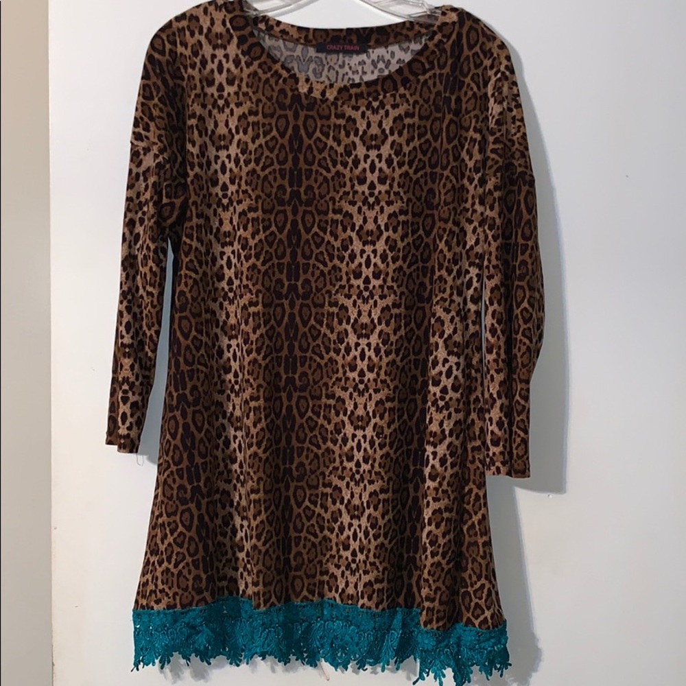 Crazy Train Leopard Print Tunic